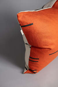 Cushions: Square Cushion Modern Geometry Clay & Bone