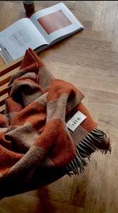 Thoughtful Gifting: Grid Edition Tweed Blanket Burnt Sienna & Sage