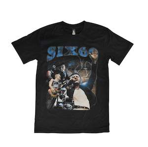T Shirts: Six60 Blue Retro/Black TShirt