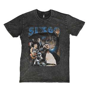 T Shirts: Six60 Blue Retro/Faded TShirt