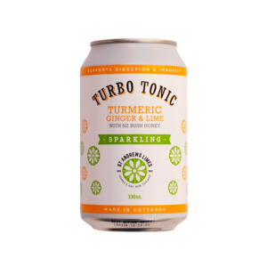 Low And No Added Sugar Sodas: Turbo Tonic Sparkling – Turmeric, Ginger & Lime