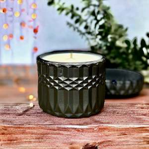 All Candles: Black Darcy Vintage Cut Glass 200g Candle