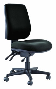 Roma 3 Lever High Back : Black Chair - Skara Furniture New Zealand
