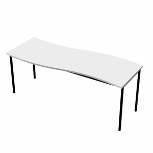 Whiteboard Table Wave Rectangle 1800mm X 750mm - Skara Furniture New Zealand