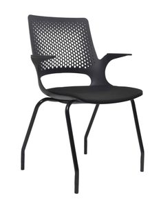 Harmony Guest 4 Leg : Black Chair - Skara Furniture New Zealand