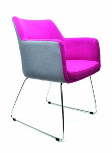 Hady : Sled Base Chair : Pink - Skara Furniture New Zealand
