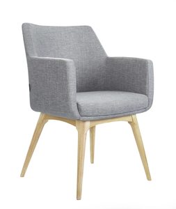 Products: Hady : Wooden Legged : Charcoal Chair - Skara Furniture New Zealand