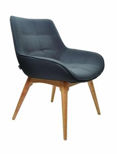 Neo : Pre Upholstered : Solid Wooden Legs : Charcoal - Skara Furniture New Zealand