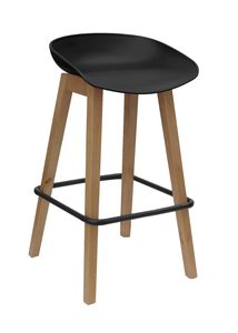 Pala Bar Stool : Black - Skara Furniture New Zealand