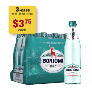 Monthly Deals: SPECIAL DEAL: 3 cases of Mineral Water Borjomi Bottles 500ml