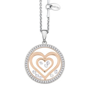 Astra Jewellery: Astra Double Heart PA4695R-ROCZ