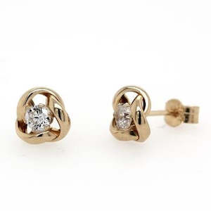 9ct Gold Earings: 9ct Stud Earing CAB39Y9CZ