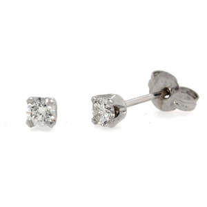 9ct Gold Earings: 9ct Diamond Stud Earing ES025W9D
