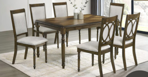 Living Dining: Aspen Dining Table with 6 Chairs set