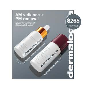 Dermalogica: am radiance + pm renewal kit (2 full-size)