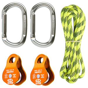 25mm Webbing Sets - Slackline: Slackline Multiplier Set - Double Pulley - Slackline NZ