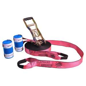 25 Meter - Slackline: 25 Meter Elephant Slackline Addict Flash - Tree Protection