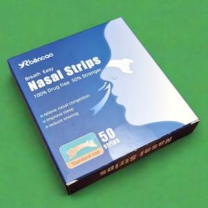 Sleep Comfort: 50 Pack Nasal Strips. Improve airflow and nasal congestion.