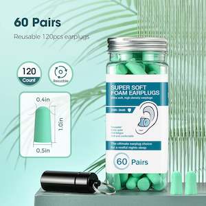 Sleepco EarPlugs for Sleeping: 60 Pack