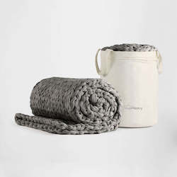 Products: PRE-ORDER Chunky Knit Weighted Blanket - Grey