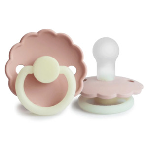 Frigg - Silicone Daisy Pacifier Twin Pack | Glow in The Dark