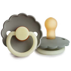 Soothers: Frigg - Latex Daisy Pacifier Twin Pack | Glow in The Dark