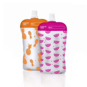 Cherub Baby -Reusable On the Go Mini Food Pouches 10pk