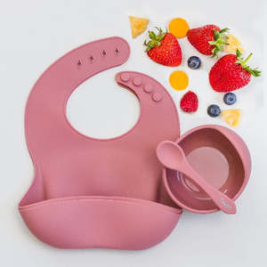 Sleepytot - Silicone Suction Bowl & 2 Bibs Bundle
