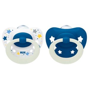 NUK - Signature Silicone Night Soother Twin Pack