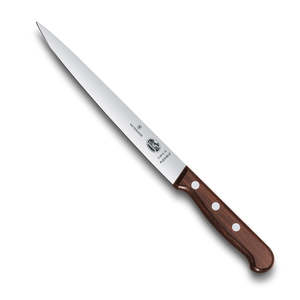 Victorinox Wood Handled Filleting Knife - Flexible Narrow 18cm Blade