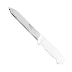 Filleting Knives: Victory Serrated Fish Heading Knife - 17cm
