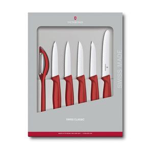 Small Knife Sets: Victorinox Swiss Classic Paring 6 Piece - Red