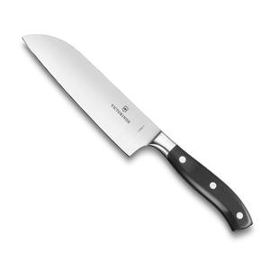 Santoku Knives: Victorinox Grand Maître Santoku Forged Knife - Black Handle