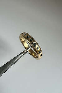 Rings: Mars Soft Sapphire Band - Gold