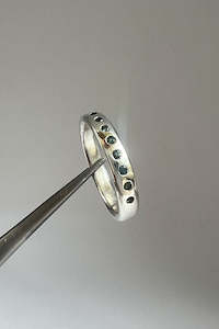 Rings: Mars Soft Sapphire Band - Silver