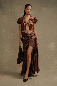 House Of Sunny: House Of Sunny Casa Amor Top - Brown