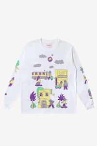 Checks Downtown: Checks Karangahape LS Tee - White