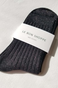 Le Bon Shoppe Her Socks Lurex - Copper Black