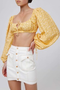 Significant Other: Significant Other Sasha Top - Champagne Pansy