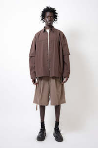 Beach Brains Double Shirt - Washed Brown