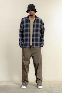 Beach Brains: Beach Brains Bush Shirt - Blue Plaid