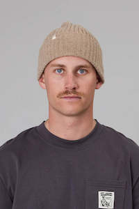 Just Another Fisherman Skipper Merino Beanie - Tan Marle