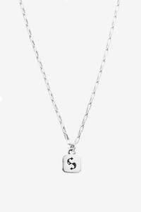 Stolen Girlfriends Club S-Logo Tag Necklace - Silver