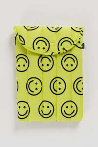 Mens Accessories: Baggu Puffy Laptop Sleeve 13/14 Inch - Yellow Happy