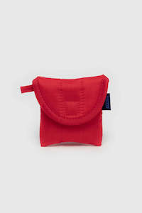 Mens Accessories: Baggu Puffy Earbuds Case - Candy Apple