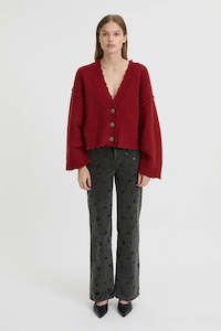 Blanca: Blanca Pepa Cardigan - Burgundy