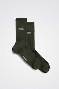 Norse Projects Bjarki Logo Sock - Forest Green