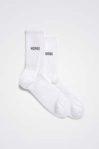 Norse Projects Bjarki Logo Sock - White