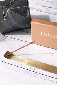 Gentle Habits: This Is Incense Holder - Gold