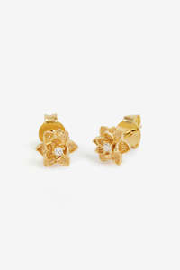 By Charlotte Bloom Within Lotus Stud Earrings - Gold